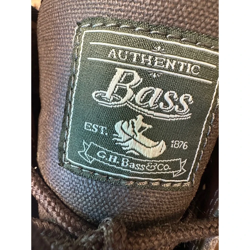 GH Bass Co Superior Mens 8 Duck Boots Navy Brown Leather Fleece GHFM2511-200